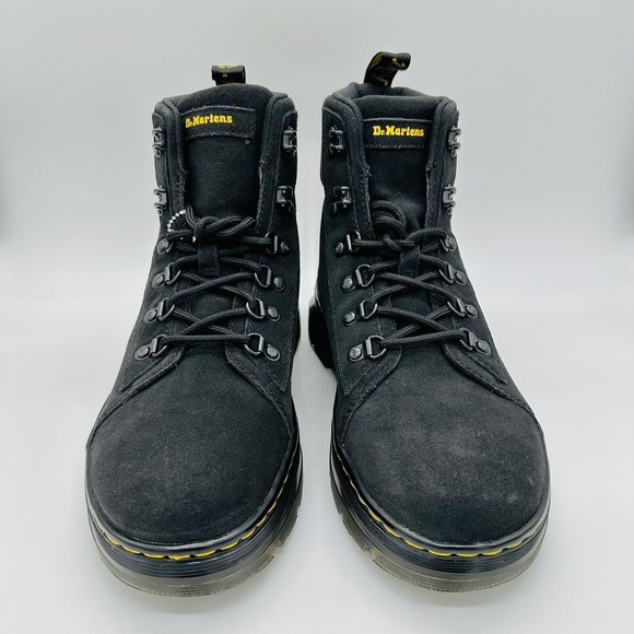 Dr. Martens Women Combs Combat Boots Black Suede Boot Size 9 NEW NWOB (KV12) - Picture 2 of 7